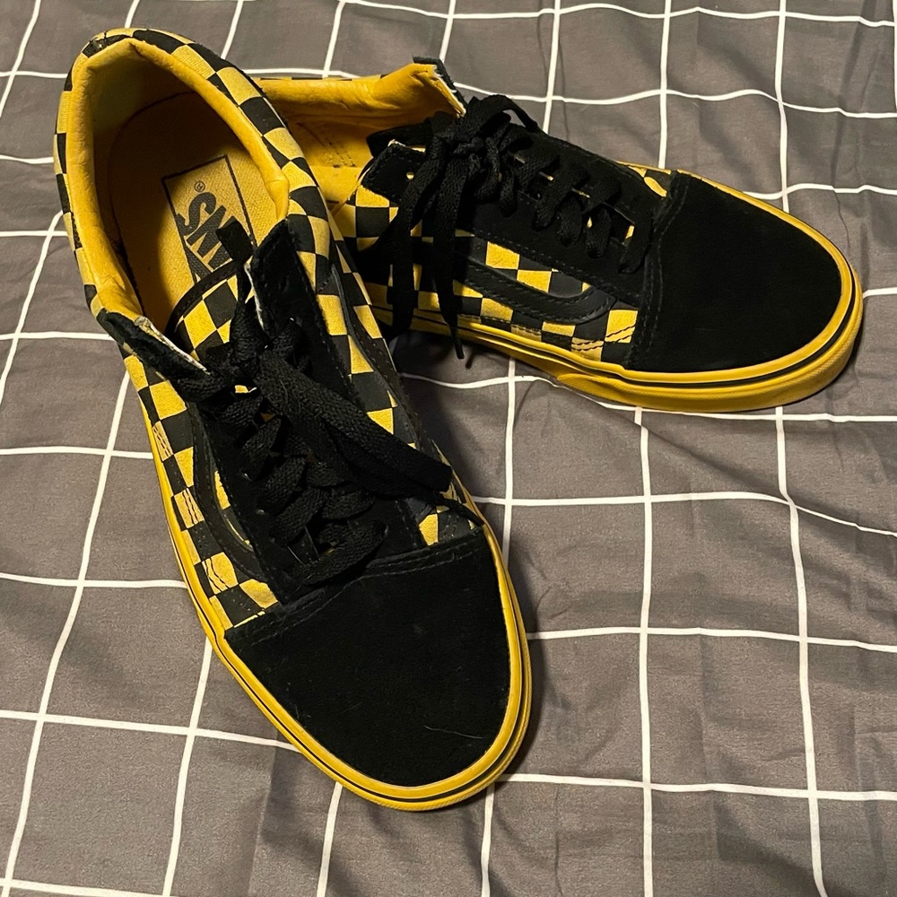 Yellow and black vans